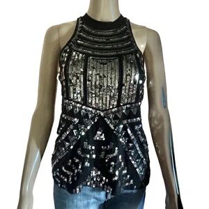 Express sequin tank top